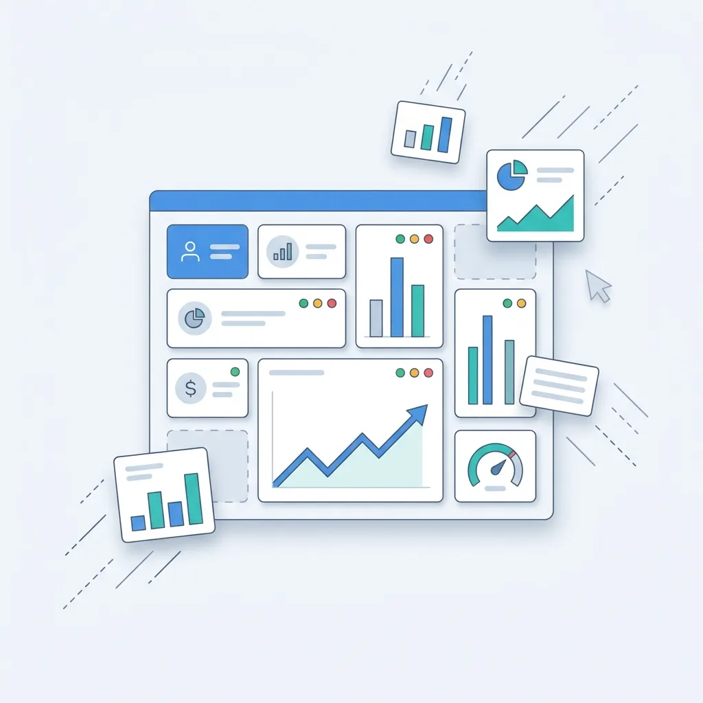 Construction d'un tableau de bord d'entreprise avec indicateurs et graphiques